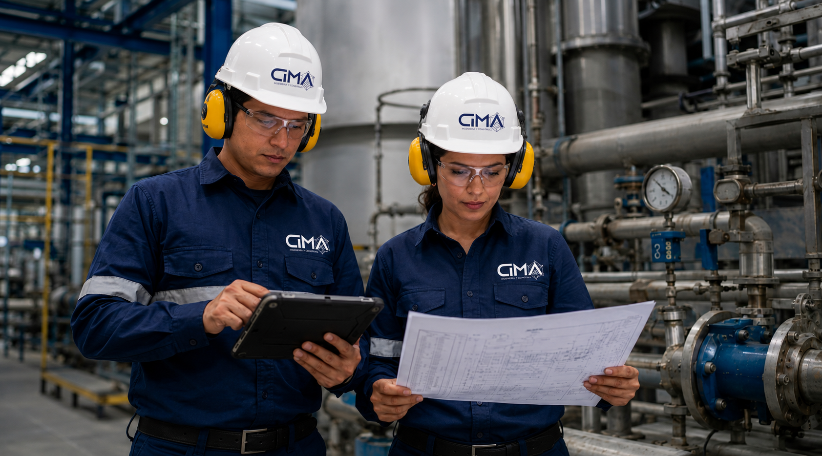 Equipo de CIMA en contexto industrial.